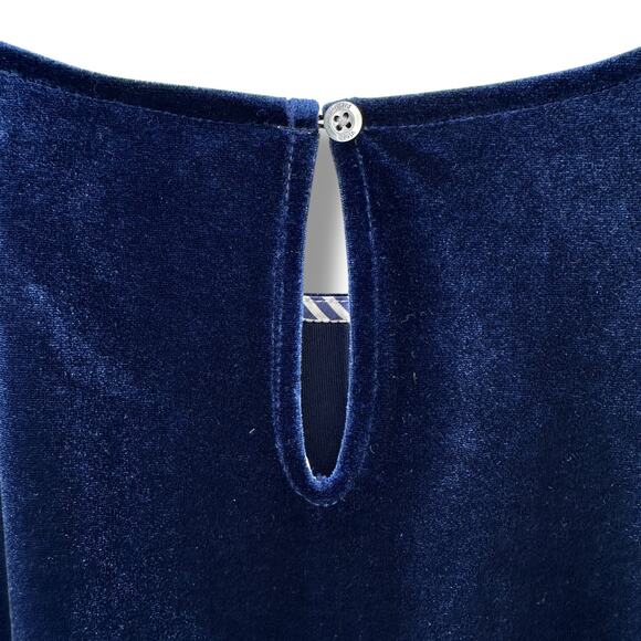 Vineyard Vines Velvet Knit Shell Tank Top Womens Size XS Deep Bay Blue - Picture 3 of 5